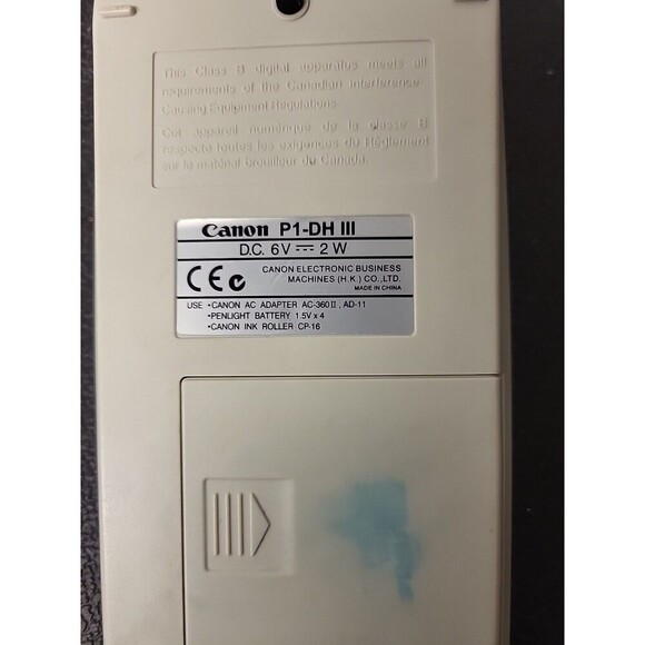 VTG CANON CALCULATOR PALM SIZE PRINTING 12 Digits P1-DH III *Read - Picture 5 of 5